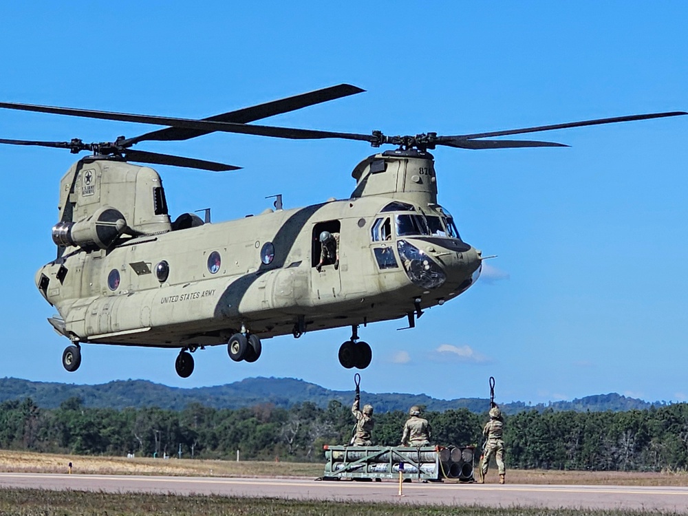 89B sling-load training operations at Fort McCoy