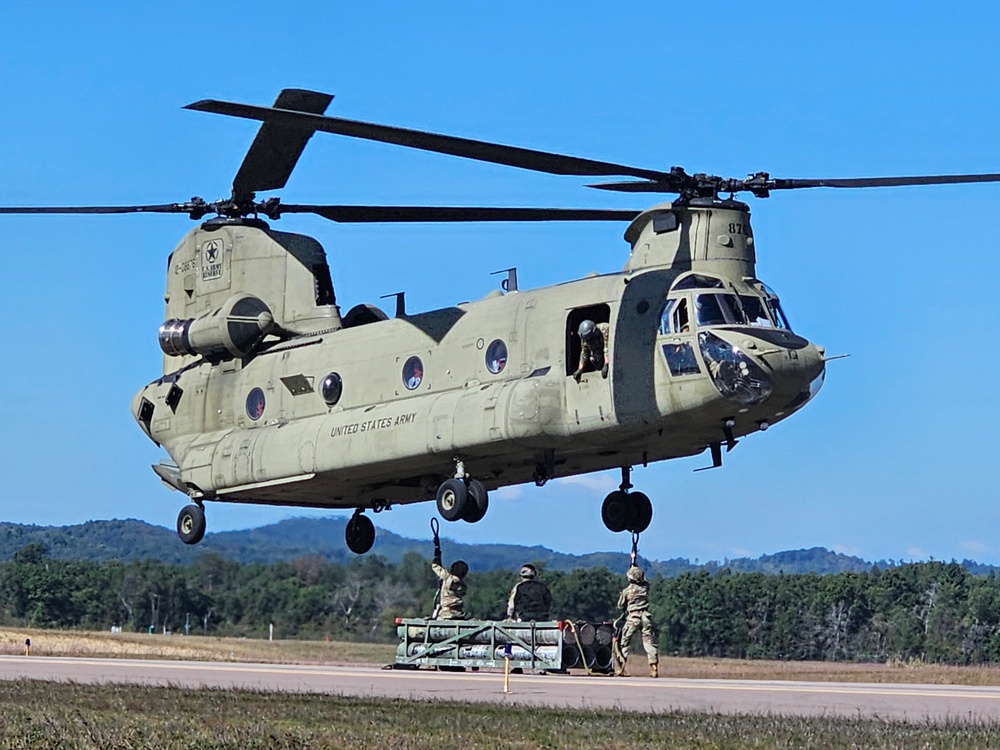 89B sling-load training operations at Fort McCoy