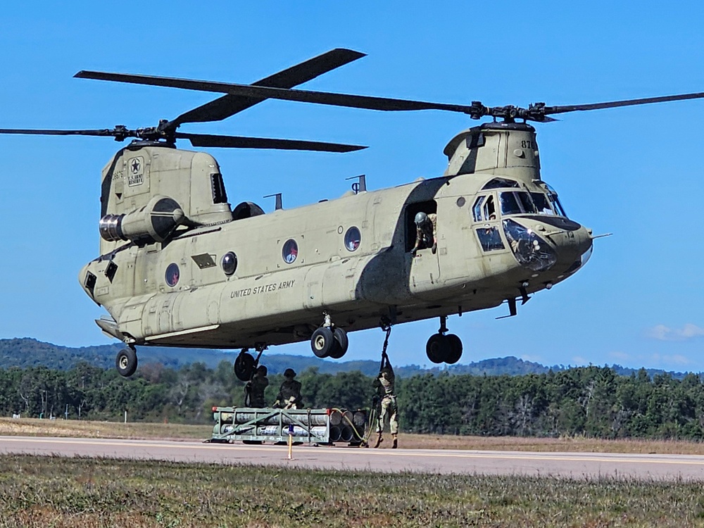 89B sling-load training operations at Fort McCoy