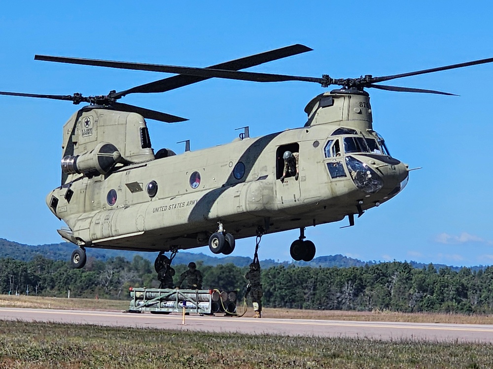 89B sling-load training operations at Fort McCoy