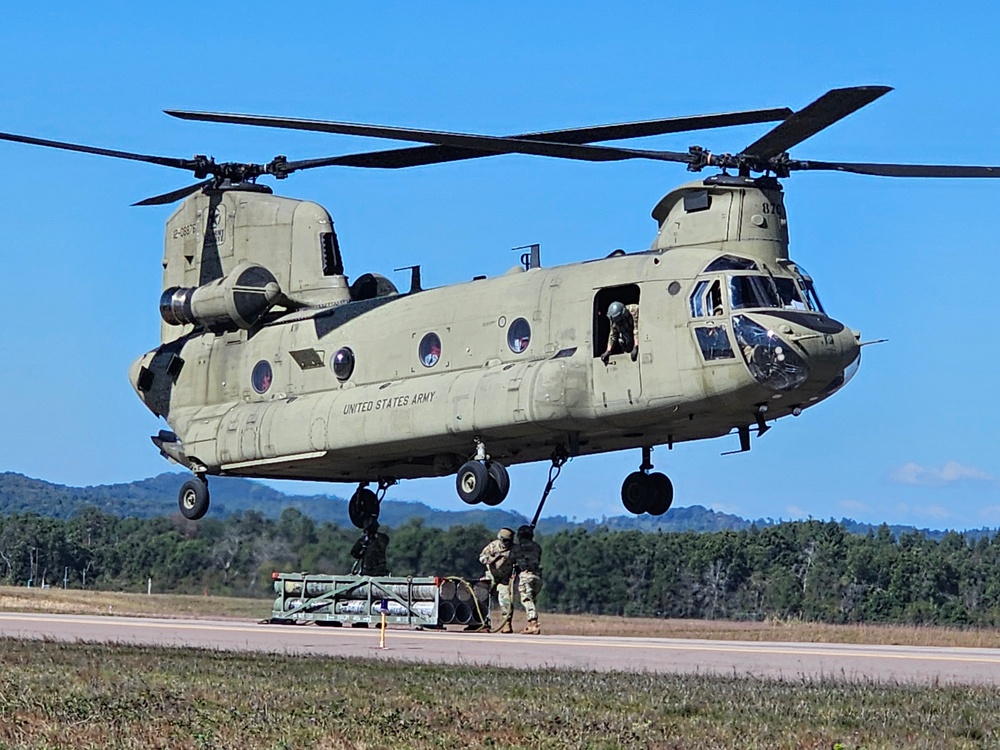 89B sling-load training operations at Fort McCoy