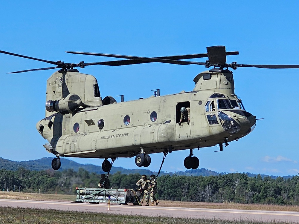 89B sling-load training operations at Fort McCoy