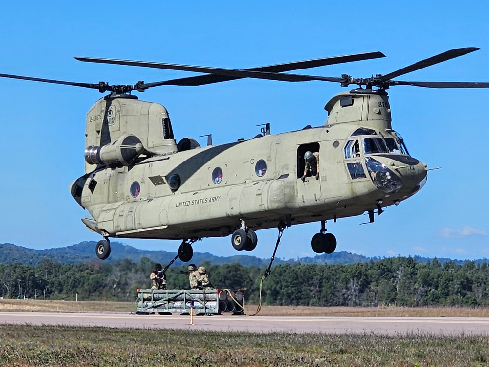 89B sling-load training operations at Fort McCoy