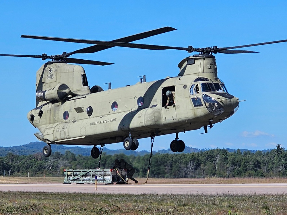 89B sling-load training operations at Fort McCoy