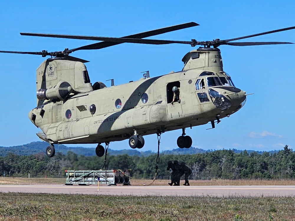 89B sling-load training operations at Fort McCoy