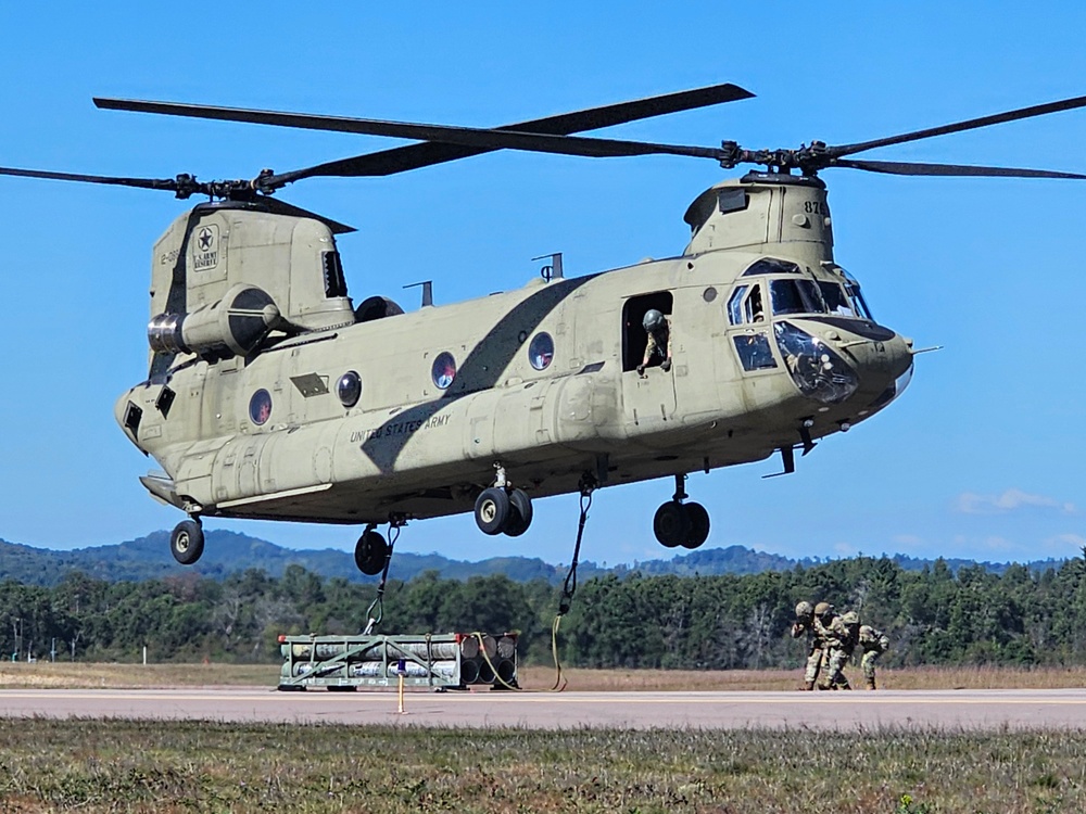 89B sling-load training operations at Fort McCoy