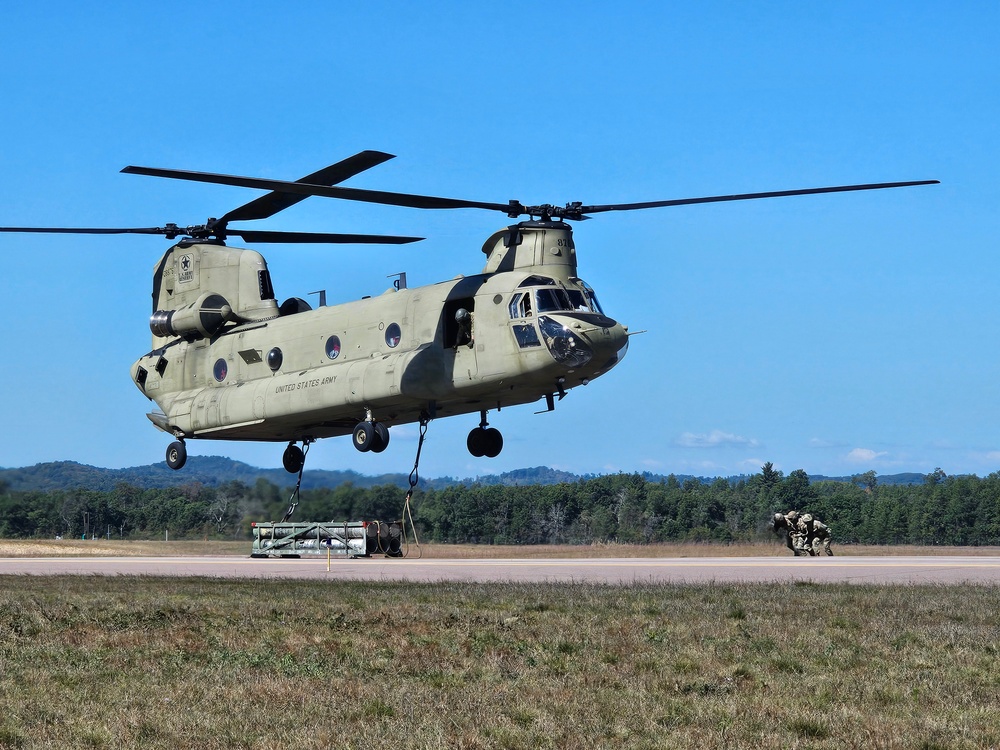 89B sling-load training operations at Fort McCoy