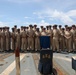 Sailors aboard the USS Howard conduct a Chief Petty Officer Pinning Ceremony in the South China Sea