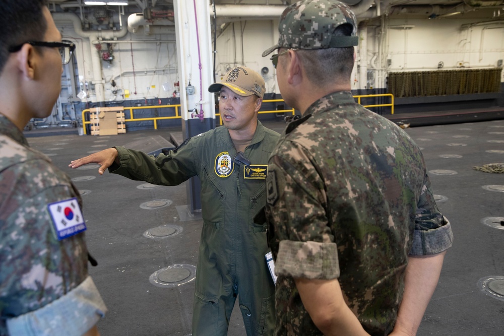 USS Tripoli hosts tour for Republic of Korea officers