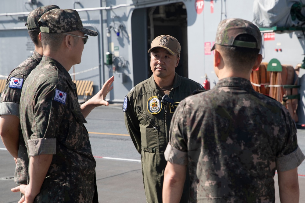 USS Tripoli hosts tour for Republic of Korea officers