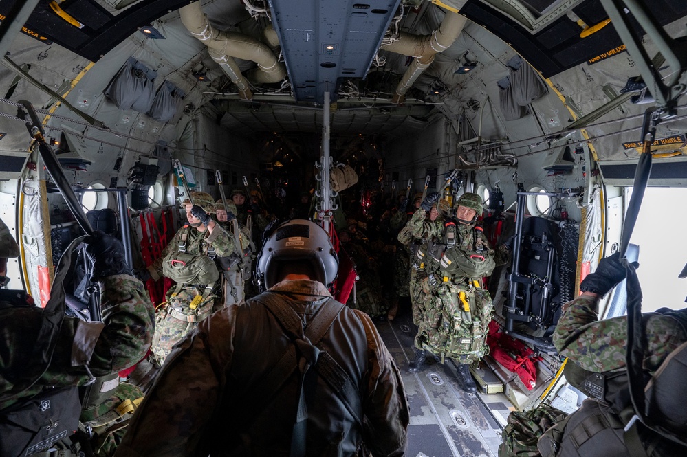 U.S. Air Force, JGSDF collaborate for static line jump training