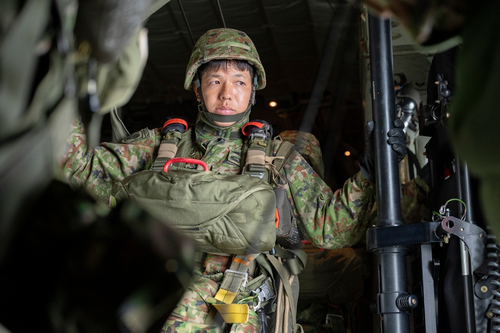 U.S. Air Force, JGSDF collaborate for static line jump training