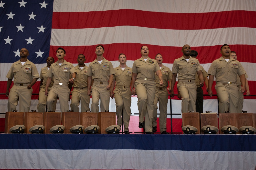 USS Tripoli Holds Chief pinning ceremoney