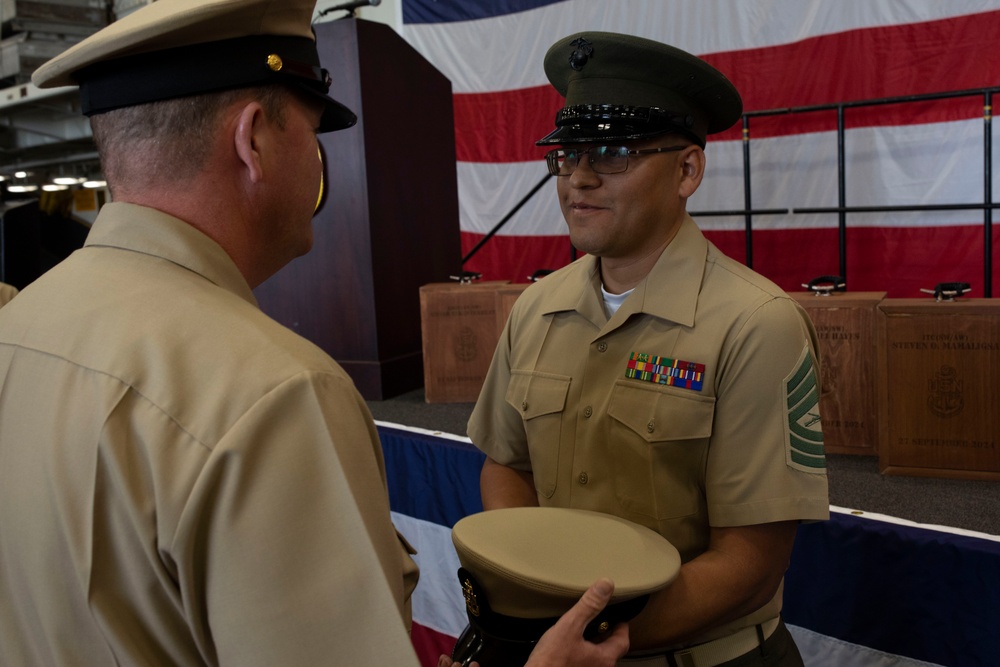 USS Tripoli Holds Chief pinning ceremoney