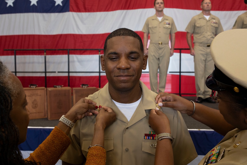 USS Tripoli Holds Chief pinning ceremoney