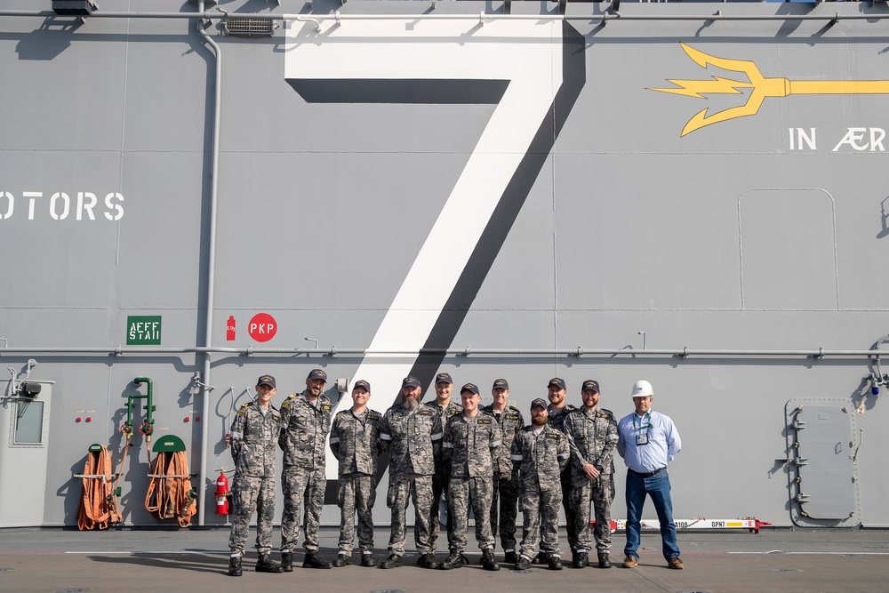 Royal Austrailian Navy sailors tour USS Tripoli (LHA7)