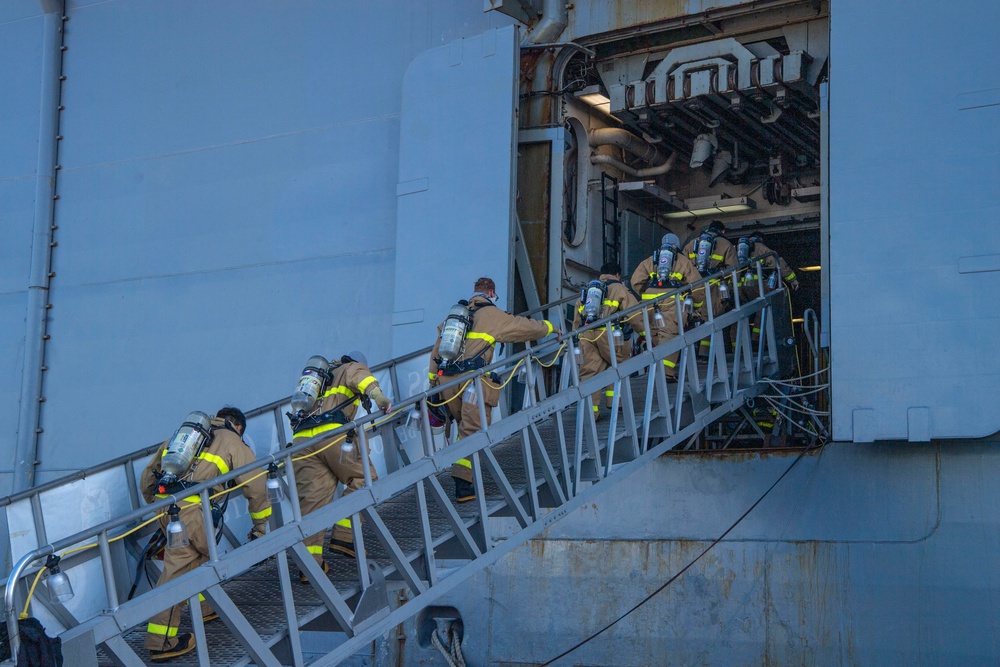 USS America (LHA 6) Conducts 8010 Drill