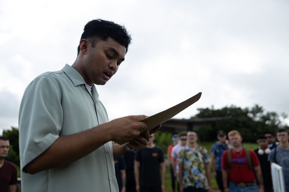 12th MLR Marines Attend a Battle Site Tour in Okinawa