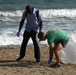 USS New York beach clean-up