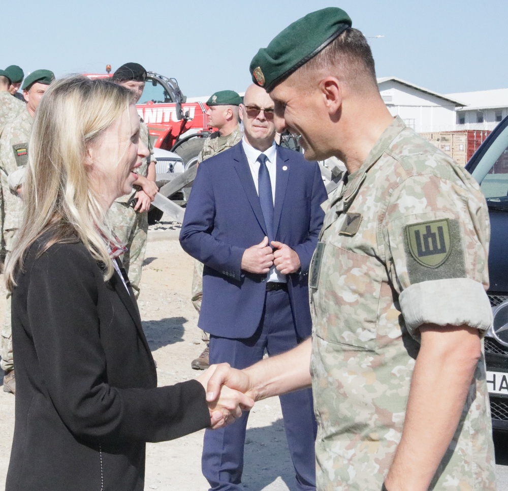 Lithuanian President visits Camp Herkus, Lithuania