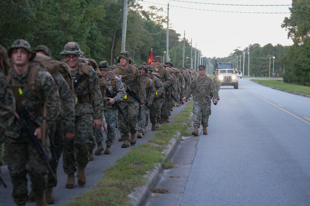 Combat Logistics Battalion 2 Conducts a 9.3-Mile Hike