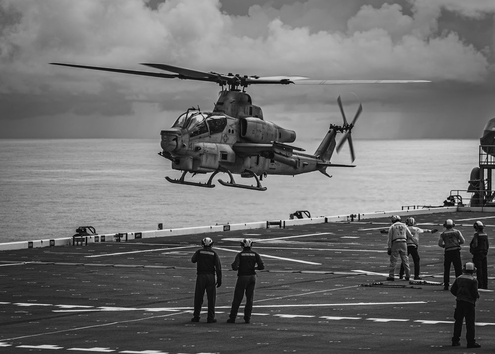 VMM-165 (Rein.) Trains in Okinawa, Conducts Flight Operations Aboard USS Miguel Keith