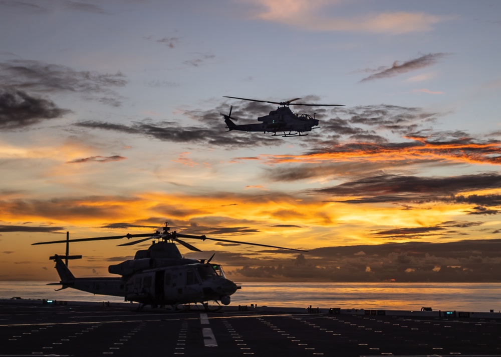 VMM-165 (Rein.) Trains in Okinawa, Conducts Flight Operations Aboard USS Miguel Keith