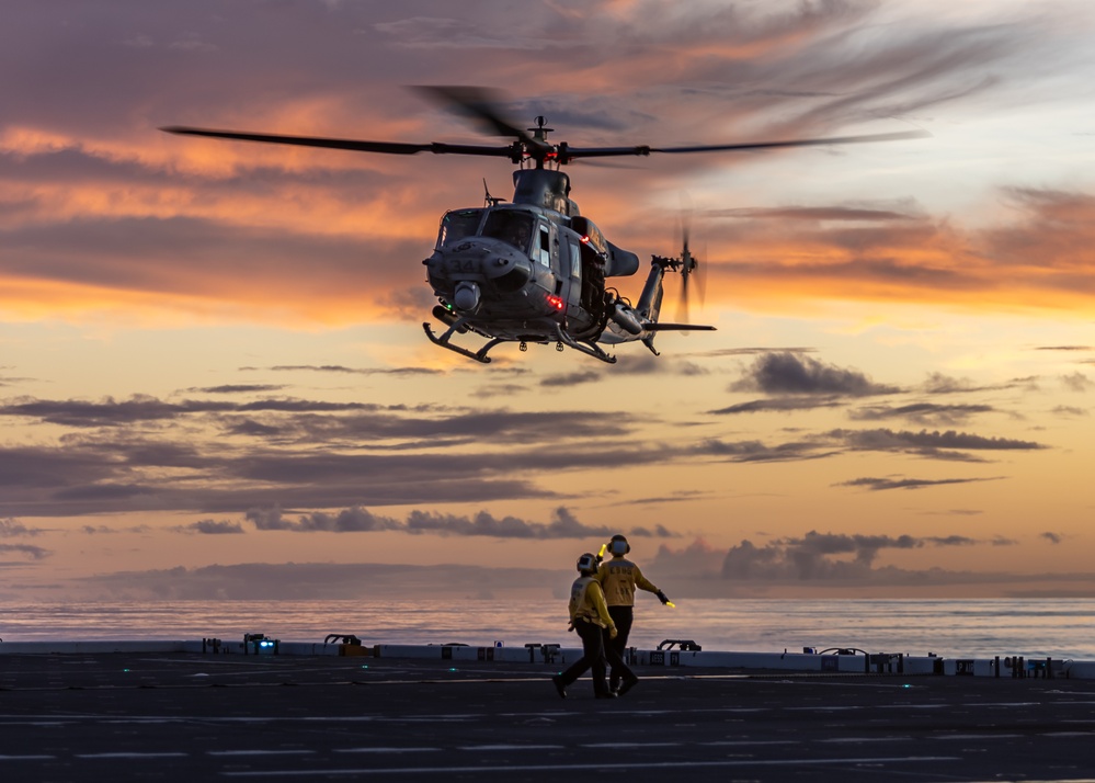 VMM-165 (Rein.) Trains in Okinawa, Conducts Flight Operations Aboard USS Miguel Keith