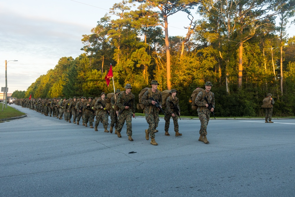 Combat Logistics Battalion 2 Conducts a 9.3-Mile Hike