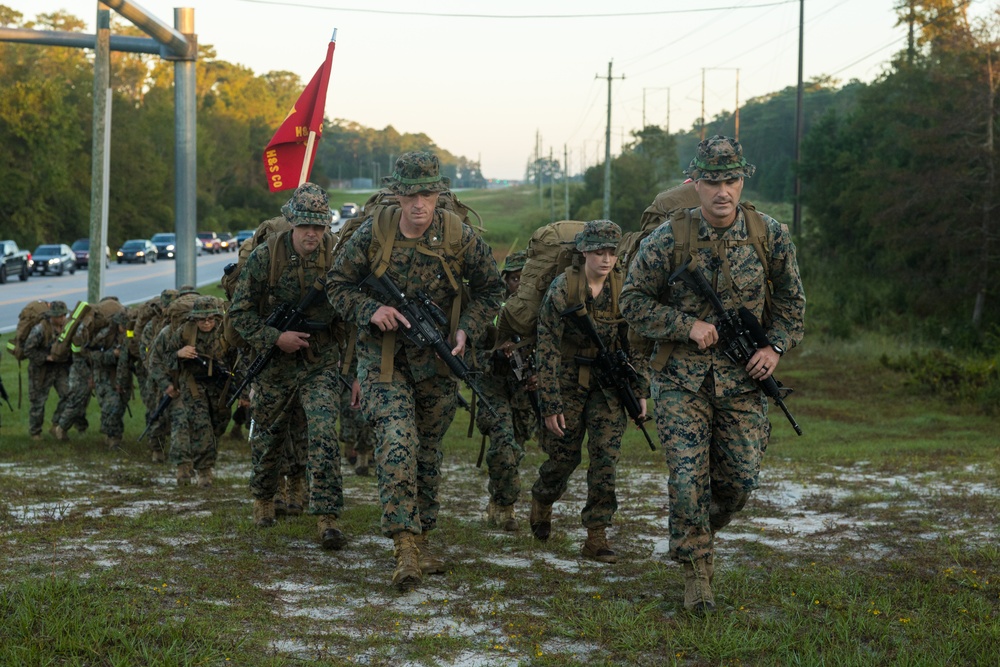 Combat Logistics Battalion 2 Conducts a 9.3-Mile Hike