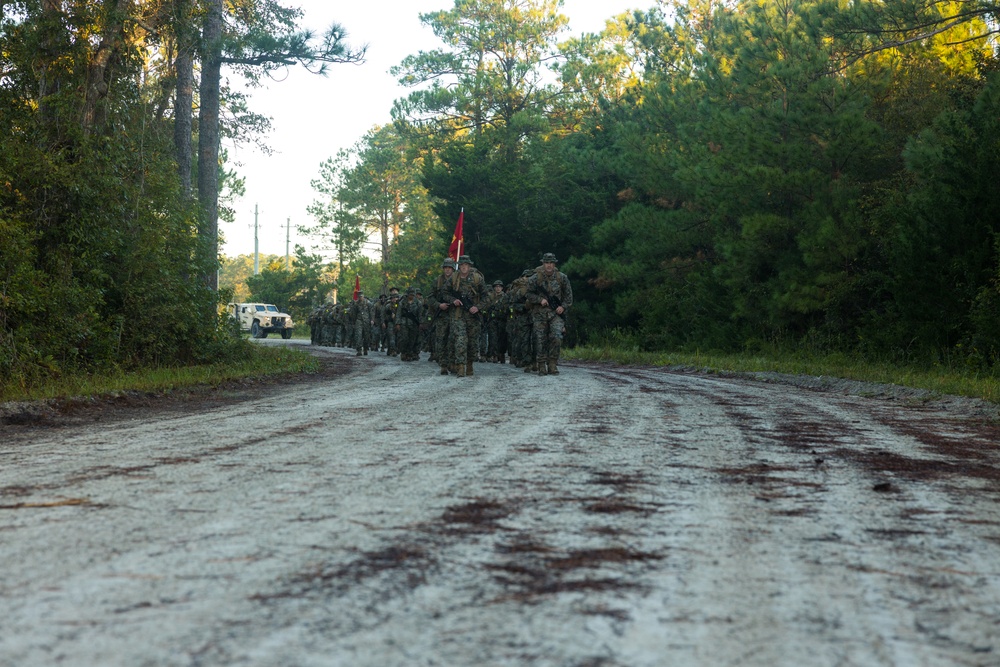 Combat Logistics Battalion 2 Conducts a 9.3-Mile Hike