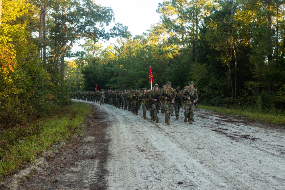 Combat Logistics Battalion 2 Conducts a 9.3-Mile Hike