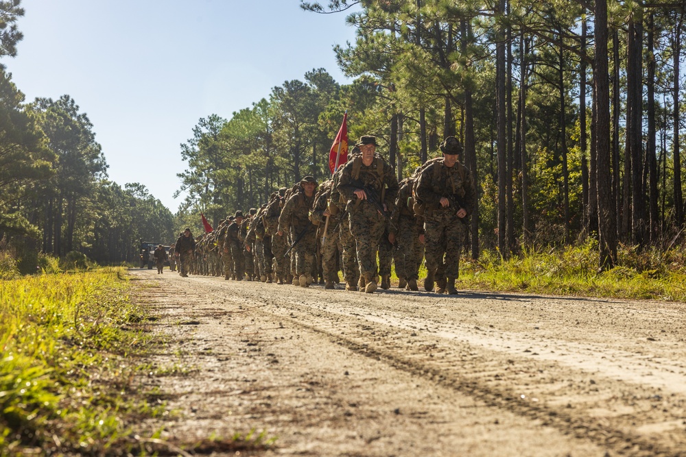 Combat Logistics Battalion 2 Conducts a 9.3-Mile Hike