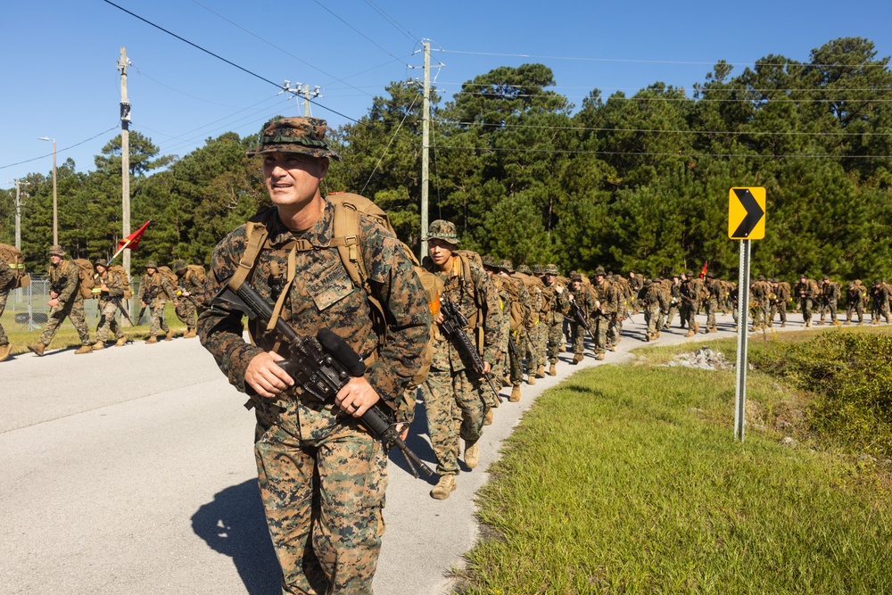 Combat Logistics Battalion 2 Conducts a 9.3-Mile Hike