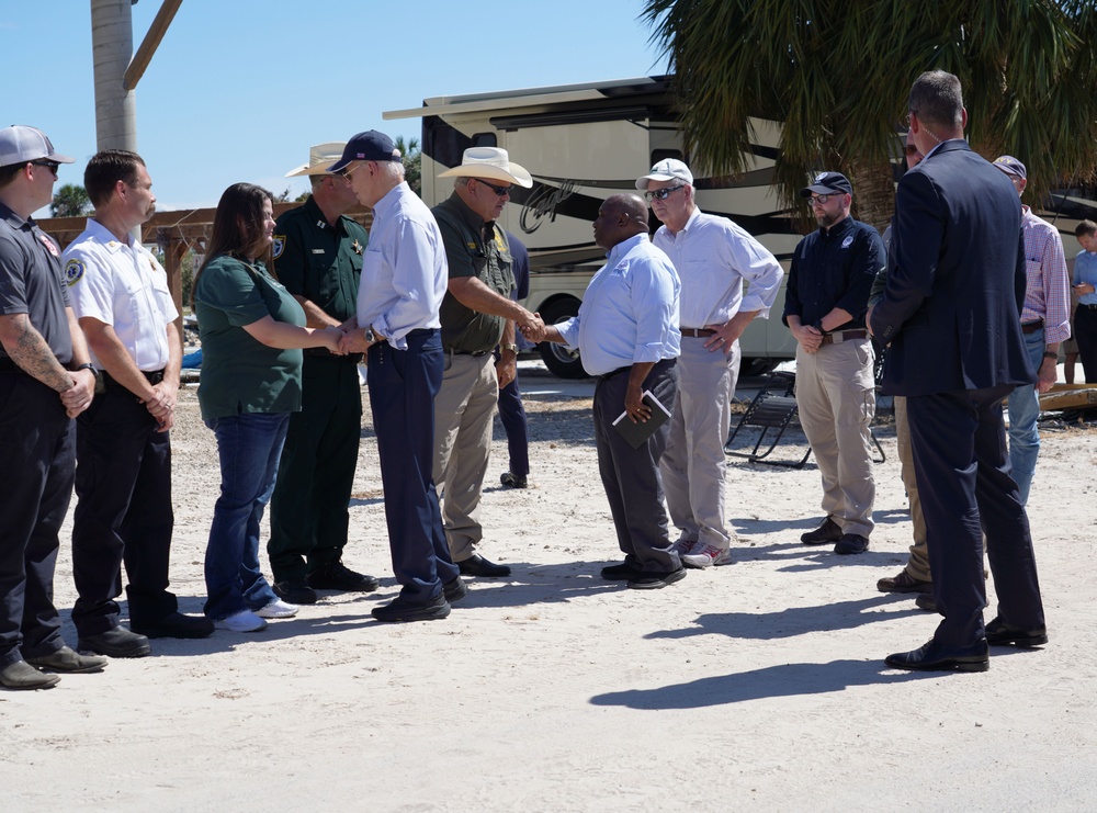 President Biden Tours Keaton Beach in the Aftermath of Hurricane Helene