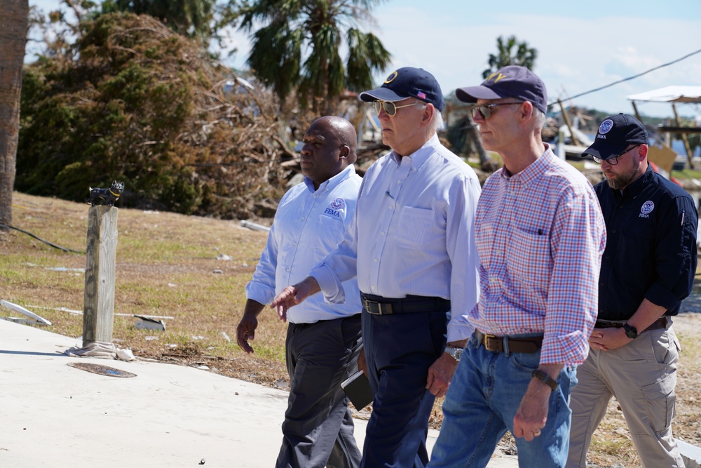 President Biden Tours Keaton Beach in the Aftermath of Hurricane Helene