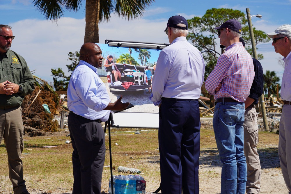 President Biden Tours Keaton Beach in the Aftermath of Hurricane Helene