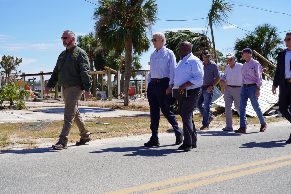 President Biden Tours Keaton Beach in the Aftermath of Hurricane Helene