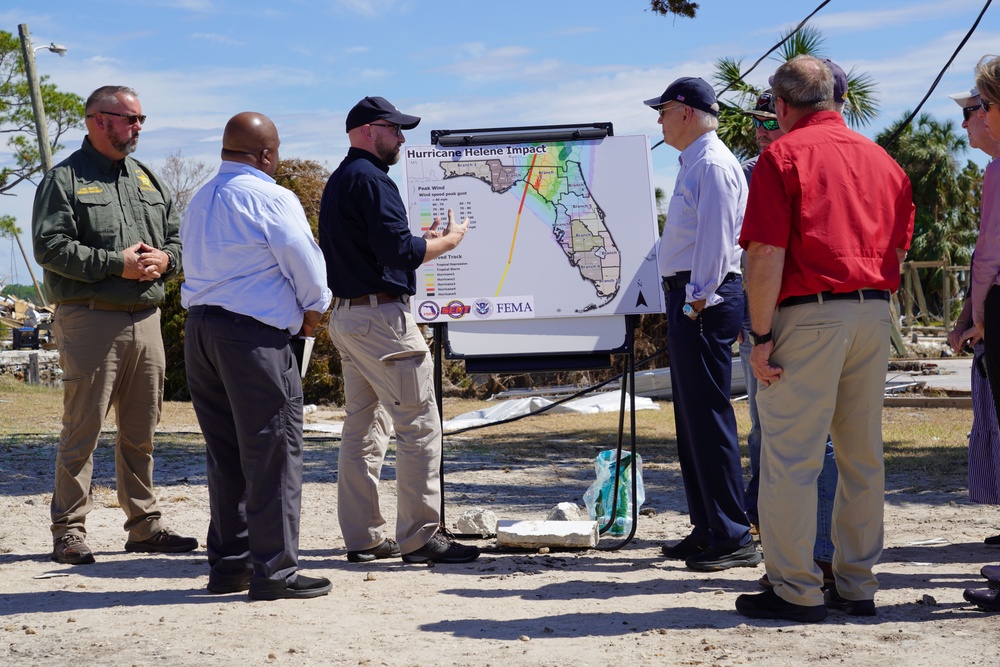 President Biden Tours Keaton Beach in the Aftermath of Hurricane Helene