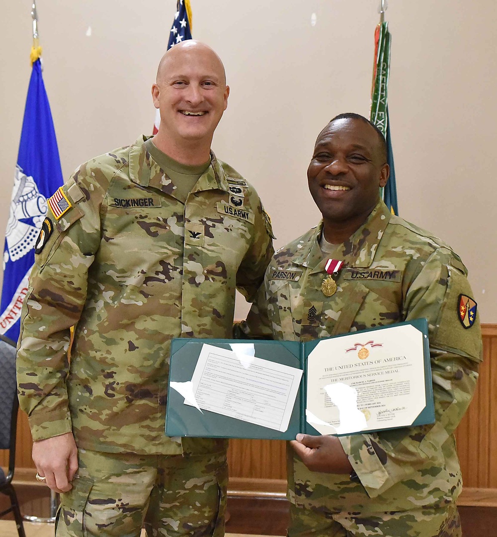 LOGCAP Support Brigade bids farewell to CSM, welcomes replacement