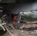 Truck under a bridge