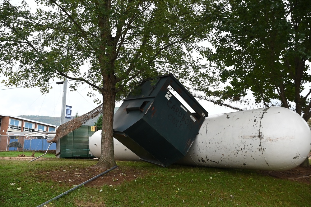 Trash bins moved