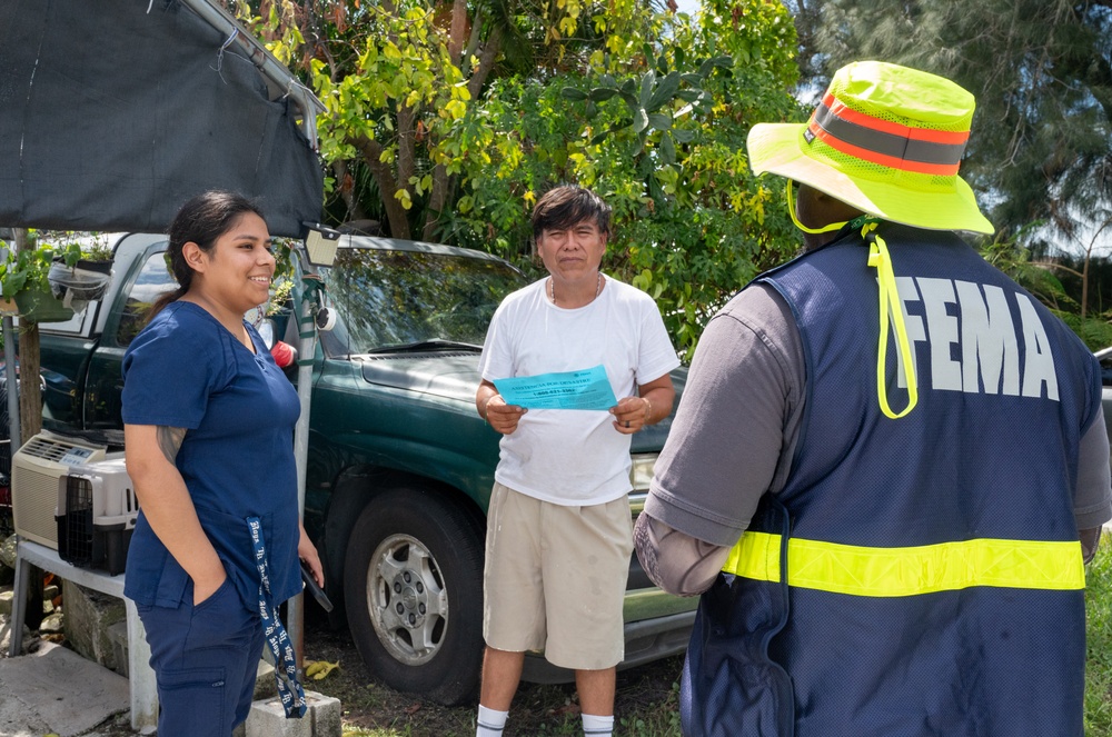 FEMA Disaster Survivor Assistance crew member helps survivors of Hurricane Helene