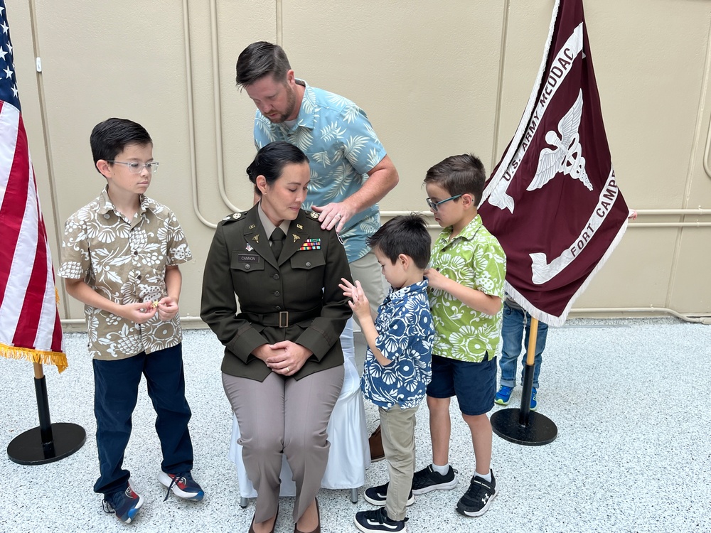 BACH’s Maj. Cannon Promoted to Lt. Col.