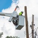 Utility Workers Repair Telephone Lines After Hurricane Helene in Augusta, GA