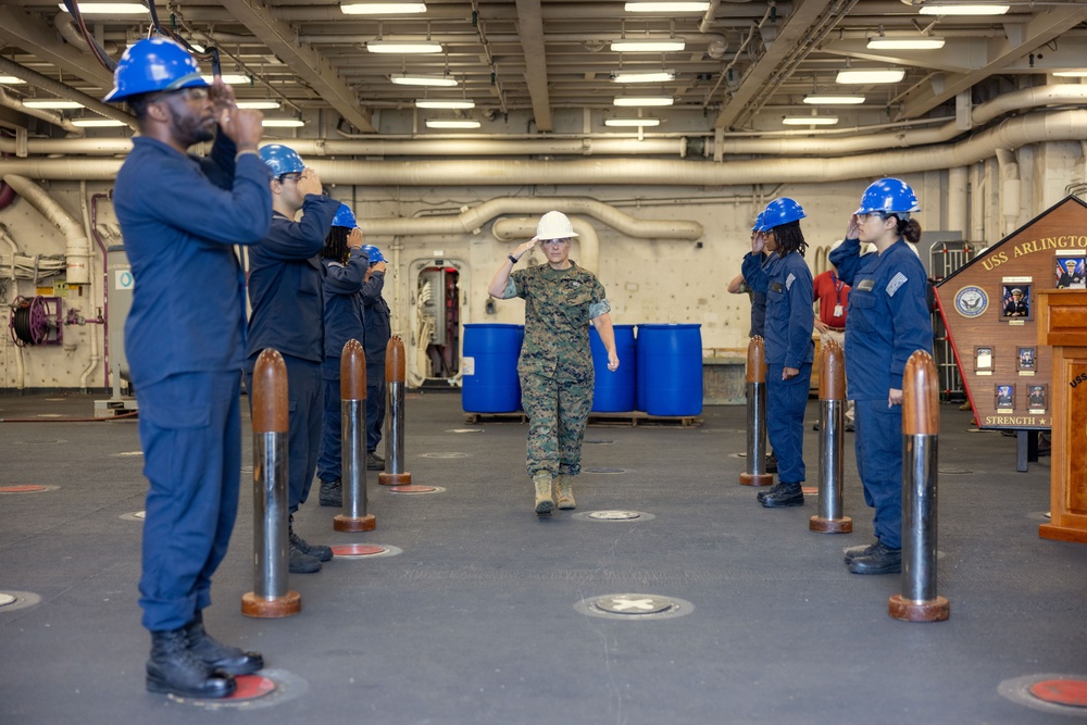 MARFORCOM hosts a visit to the USS Arlington for the Deputy Commandant, CD&amp;I