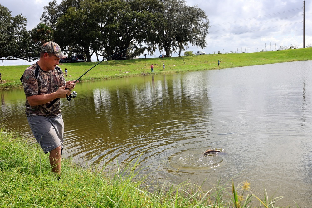 Marine Corps Facility Hosts Lively Fishing Event After Area’s Wettest Summer