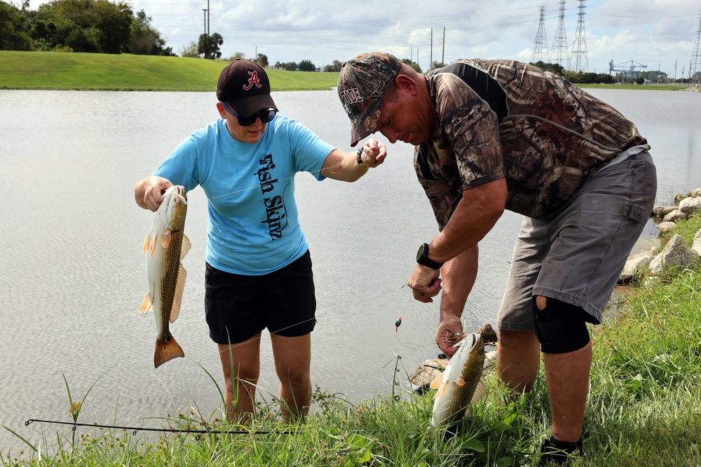 Marine Corps Facility Hosts Lively Fishing Event After Area’s Wettest Summer