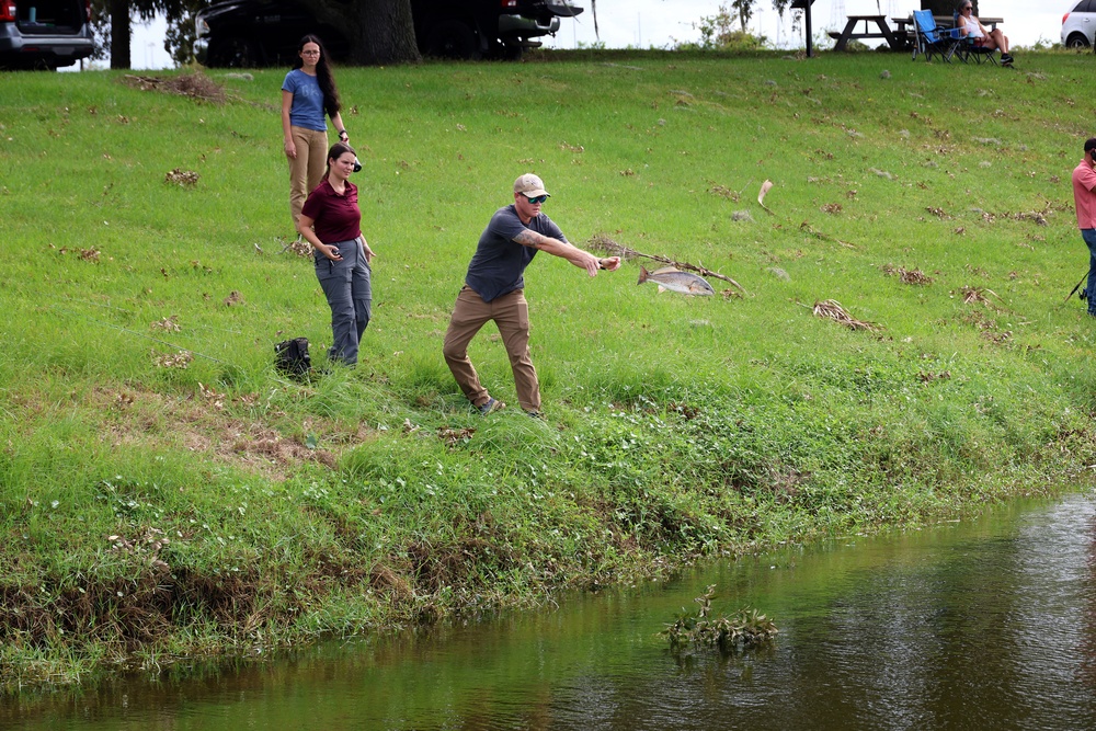 Marine Corps Facility Hosts Lively Fishing Event After Area’s Wettest Summer