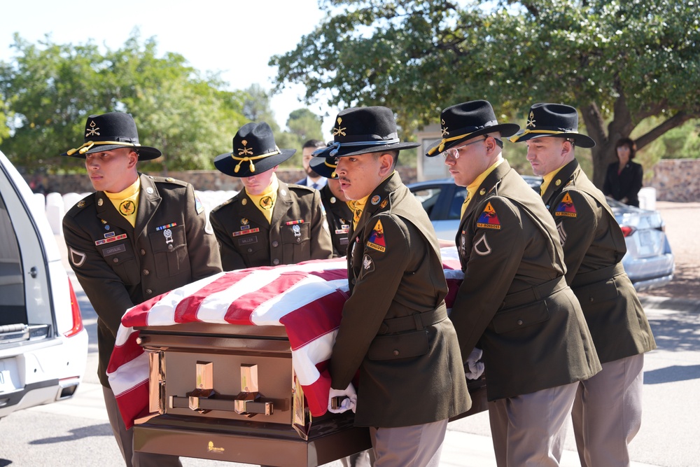 1-1 CAV Troopers carry SFC (Ret) Wilson